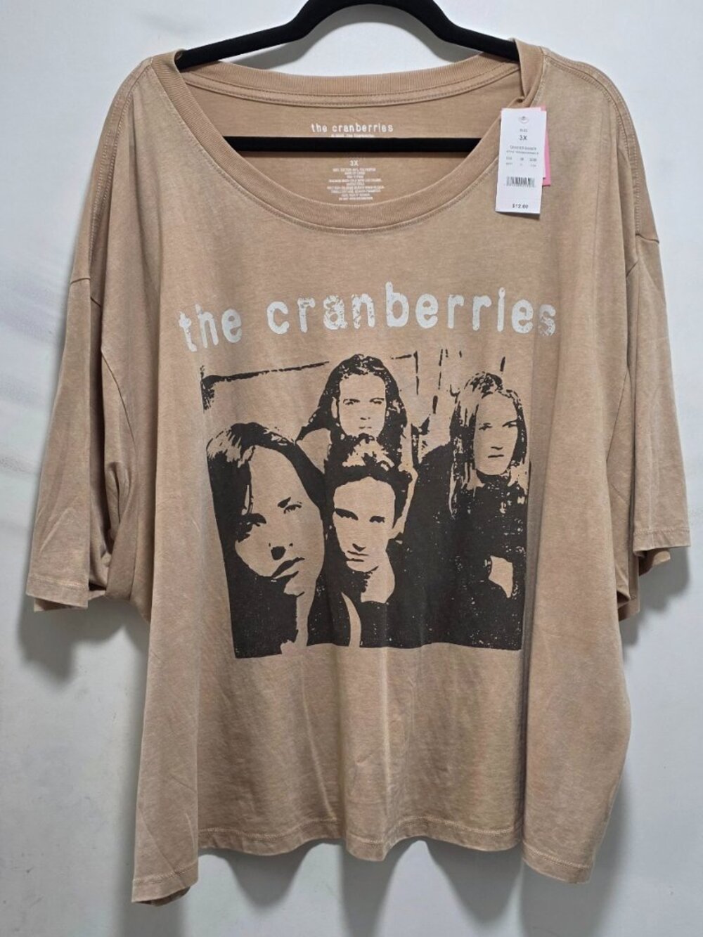 NWT Size 3x Cranberries Cropped Tee